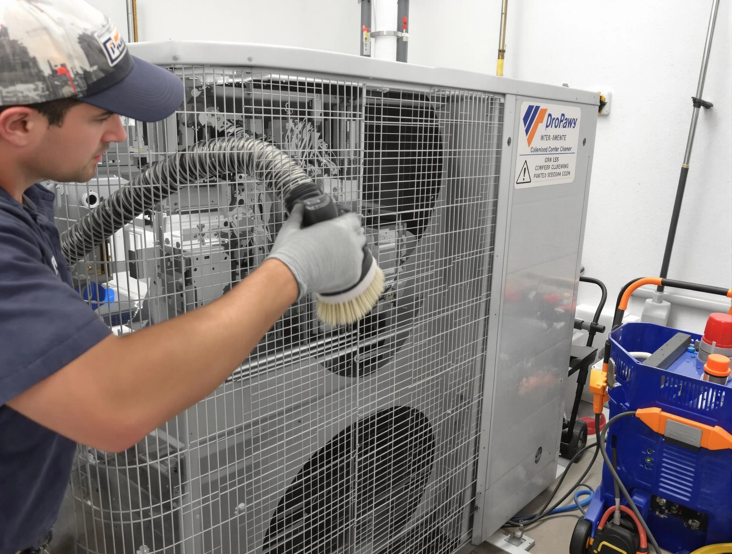 Carnot-Moon Air Duct Cleaning specialist performing precision AC coil cleaning for improved system performance in Carnot-Moon