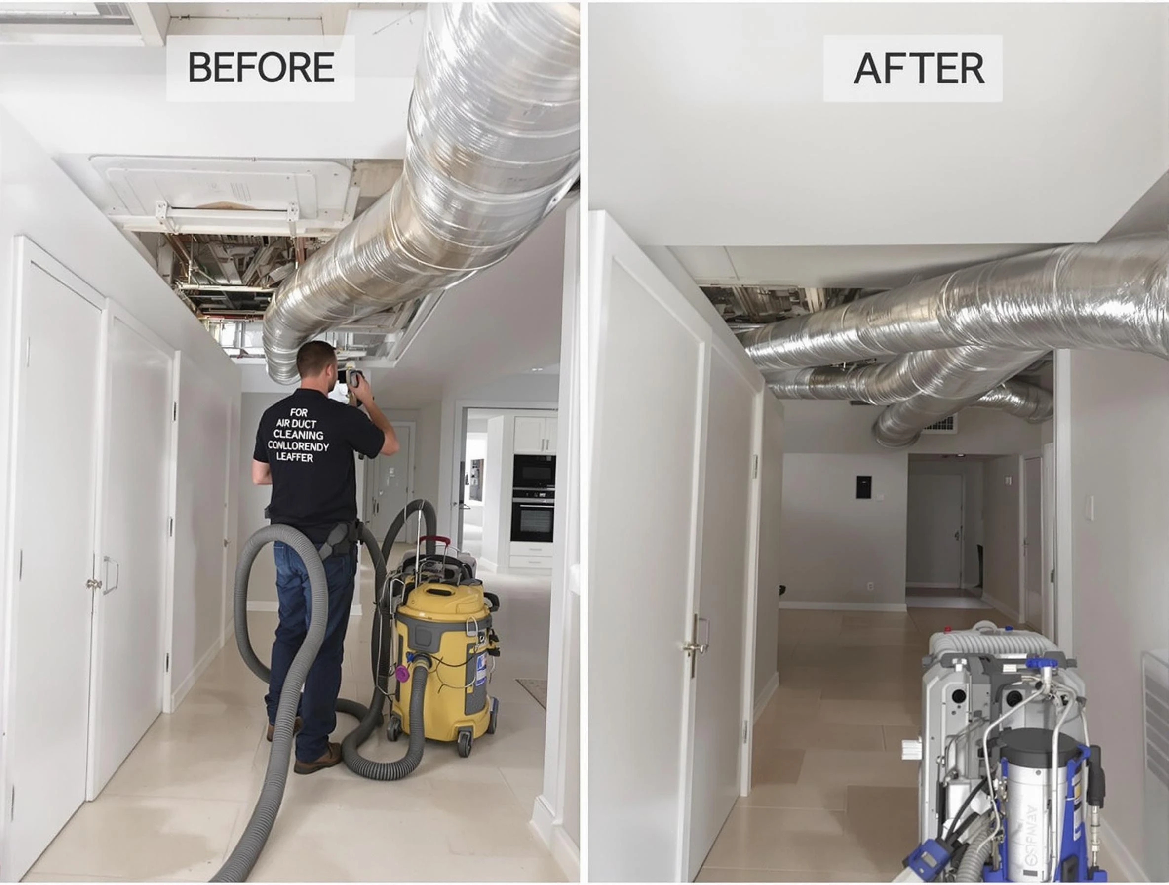 Carnot-Moon Air Duct Cleaning professional performing thorough air duct cleaning in Carnot-Moon
