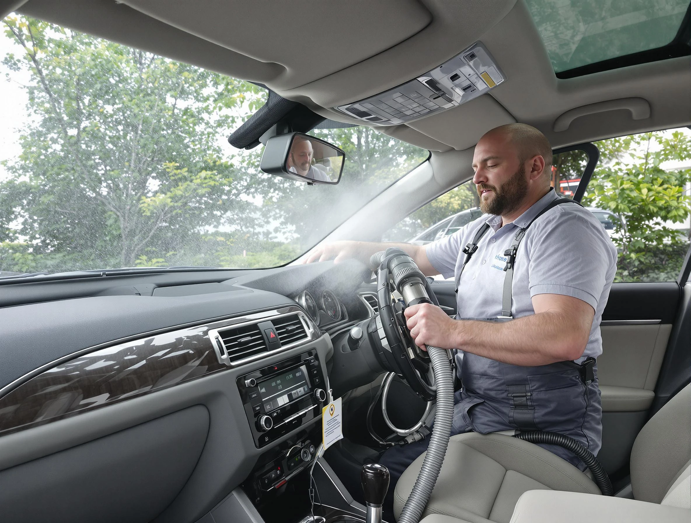 Carnot-Moon Air Duct Cleaning specialist performing professional car duct cleaning in Carnot-Moon